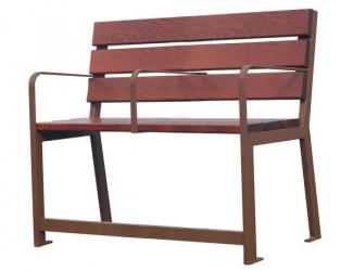 BANC TRANQUILLITE 1200 MM ACIER ET BOIS