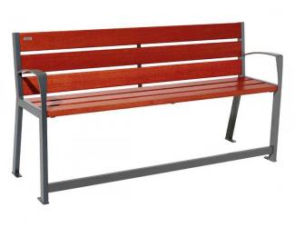 BANC TRANQUILLITE 1800 MM ACIER ET BOIS