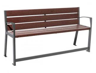 BANC TRANQUILLITE 1800 MM ACIER ET PLASTIQUE RECYCLE